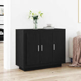 Vidaxl dressoir zwart eiken 92 x 35 x 75 cm bewerkt hout