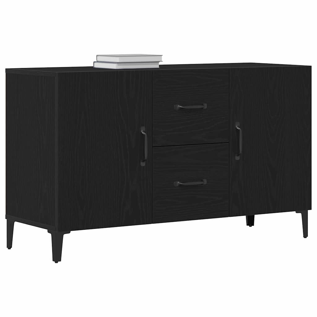 Vidaxl dressoir zwart eiken 100 x 36 x 60 cm bewerkt hout