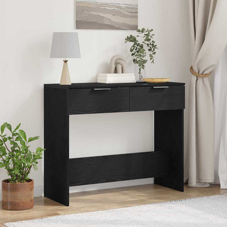 Vidaxl wandtafel zwart eiken 30 x 36 x 75 cm bewerkt hout