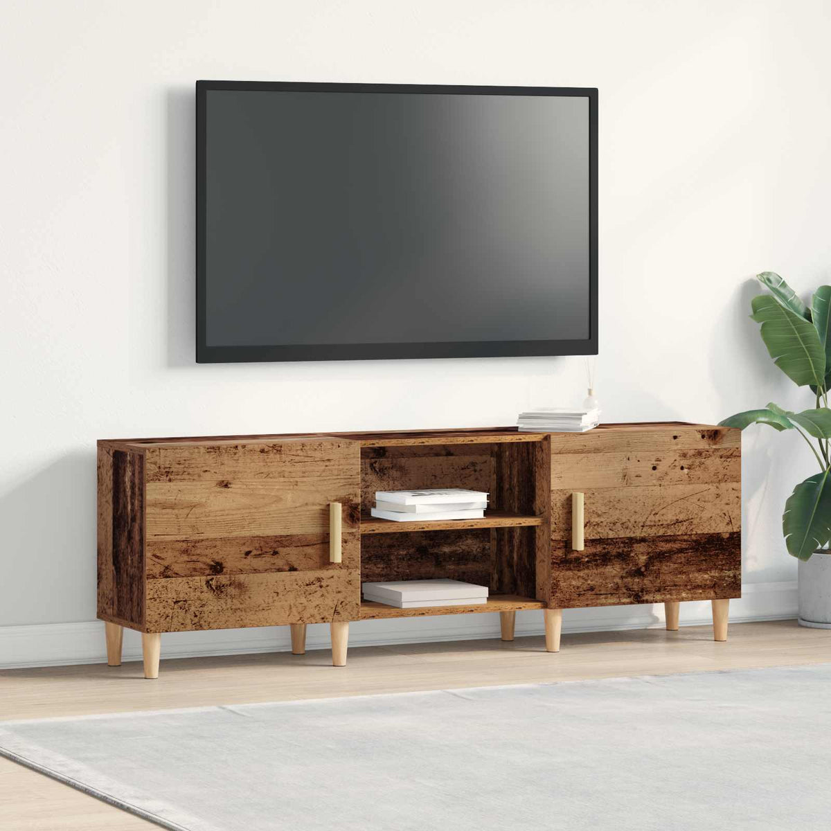 Vidaxl tv-kast 150 x 30 x 50 cm oud hout bewerkt hout