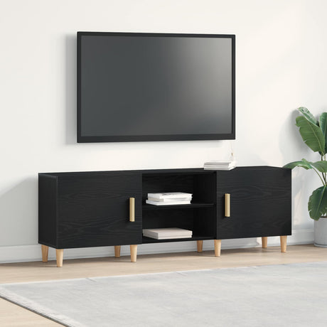 Vidaxl tv-kast 150 x 30 x 50 cm zwart eiken bewerkt hout