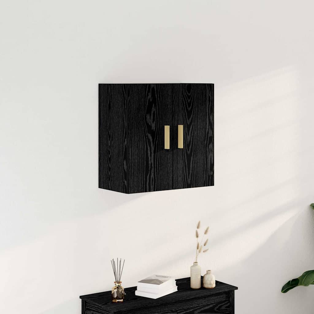 Vidaxl wandkast 60 x 30 x 60 cm bewerkt hout zwart eiken