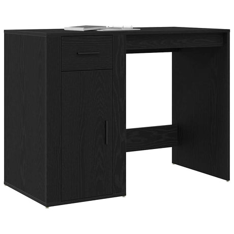 Vidaxl bureau zwart eiken 100 x 49 x 74 cm bewerkt hout