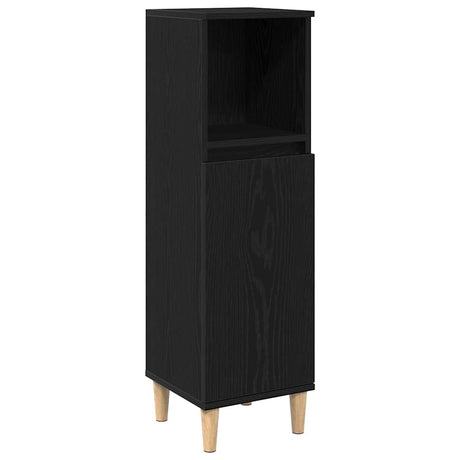 Vidaxl badkamerkast zwart eiken 30 x 30 x 100 cm bewerkt hout