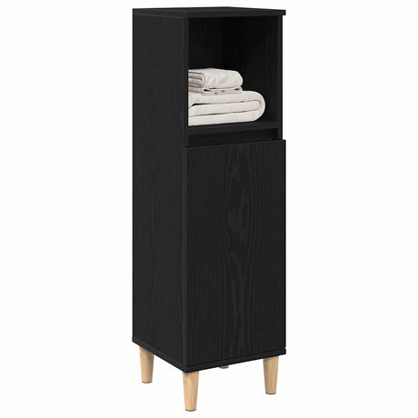Vidaxl badkamerkast zwart eiken 30 x 30 x 100 cm bewerkt hout