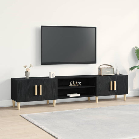 Vidaxl tv-kast 180 x 31,5 x 40 cm zwart eiken bewerkt hout