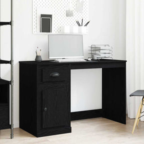 Vidaxl bureau zwart eiken 50 x 115 x 75 cm bewerkt hout
