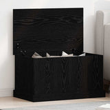 Vidaxl opslagdoos zwart eiken 70 x 40 x 38 cm bewerkt hout
