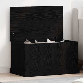 Vidaxl opslagdoos zwart eiken 70 x 40 x 38 cm bewerkt hout