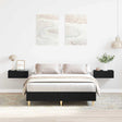 Vidaxl bedframe zwart eiken 193 x 123 x 25 cm bewerkt hout