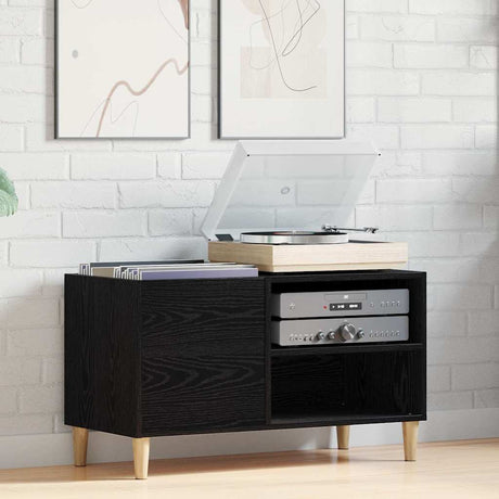 Vidaxl platenkast 84,5 x 38 x 48 cm bewerkt hout zwart eiken