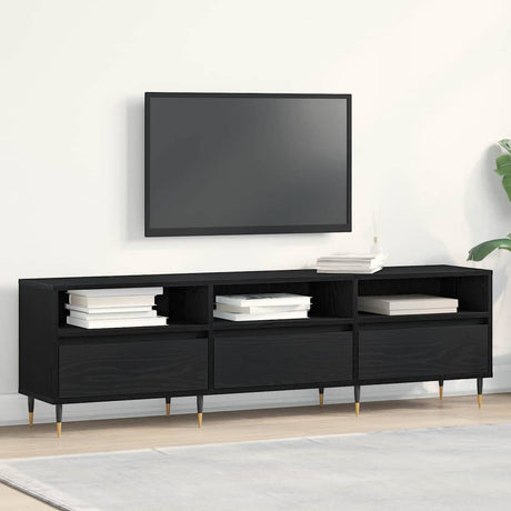 Vidaxl tv-kast 150 x 30 x 44,5 cm zwart eiken bewerkt hout
