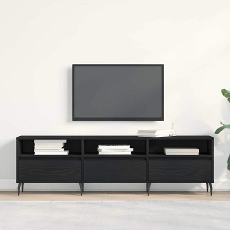 Vidaxl tv-kast 150 x 30 x 44,5 cm zwart eiken bewerkt hout