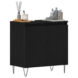 Vidaxl badkamertenk te kast zwart eiken 58 x 33 x 60 cm bewerkt hout