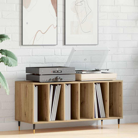 Vidaxl platenkast artisanaal eikenkleurig 100 x 38 x 48 cm