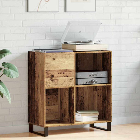Vidaxl platenkast oud hout 84,5 x 38 x 89 cm bewerkt hout