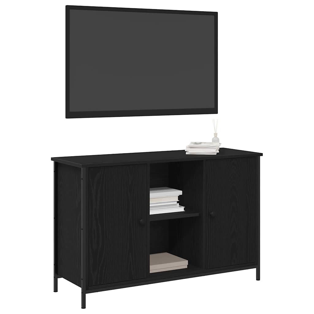 Vidaxl tv-meubelset 101 x 35 x 65 cm zwart eiken bewerkt hout