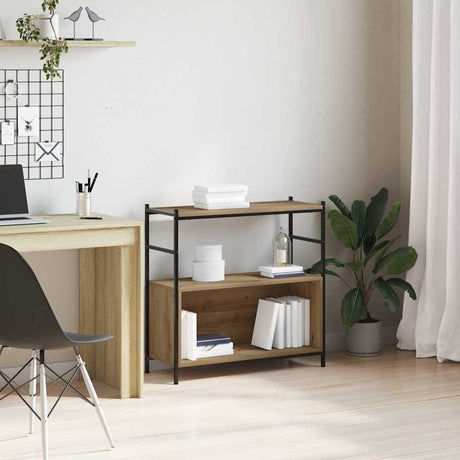 Vidaxl boekenkast 80 x 30 x 78,5 cm bewerkt hout artisan eiken
