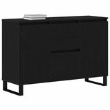 Vidaxl dressoir zwart eiken 101,5 x 35 x 70 cm bewerkt hout