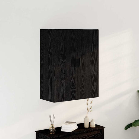 Vidaxl wandkast zwart eiken 69,5 x 34 x 90 cm bewerkt hout