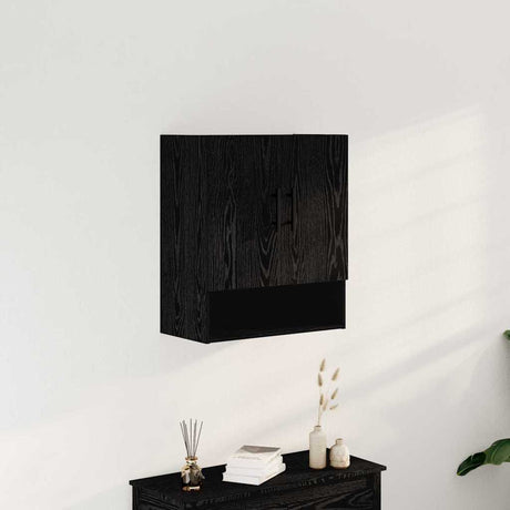 Vidaxl wandkast 60 x 31 x 70 cm bewerkt hout zwart eiken