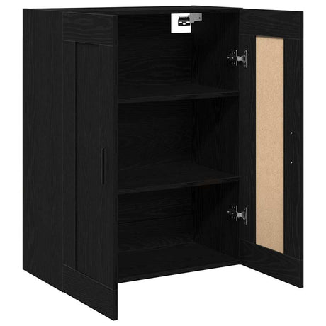 Vidaxl wandkast zwart eiken 69,5 x 34 x 90 cm bewerkt hout