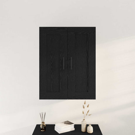 Vidaxl wandkast zwart eiken 69,5 x 34 x 90 cm bewerkt hout
