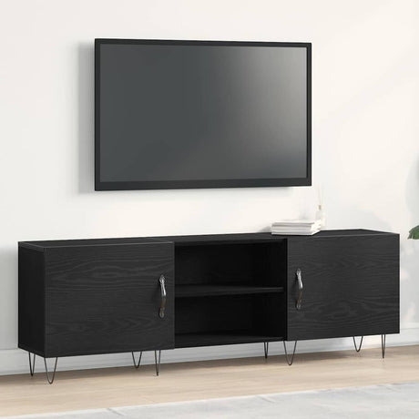 Vidaxl tv-meubelset 150 x 30 x 50 cm zwart eiken bewerkt hout