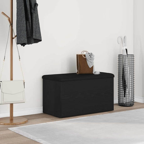 Vidaxl opslagbank zwart eiken 82 x 42 x 45 cm bewerkt hout