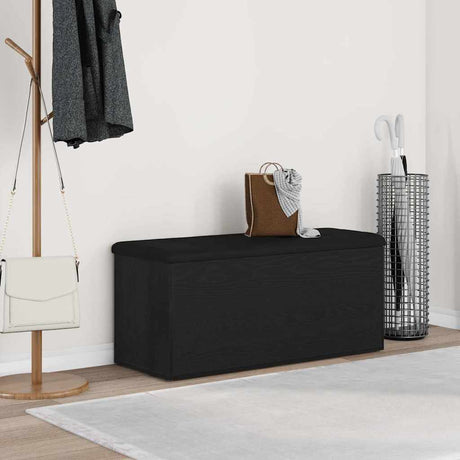 Vidaxl opslagbank zwart eiken 102 x 42 x 45 cm bewerkt hout