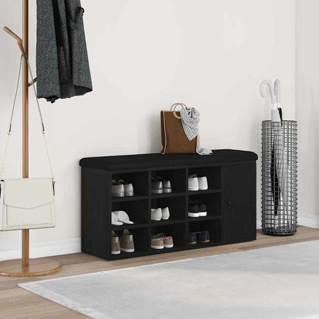 Vidaxl opslagbank zwart eiken 102 x 32 x 50 cm bewerkt hout