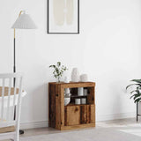 Vidaxl led sideboard bruin 60,5 x 37 x 67 cm bewerkt hout