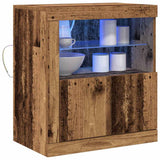 Vidaxl led sideboard bruin 60,5 x 37 x 67 cm bewerkt hout