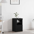 Vidaxl led sideboard 41 x 37 x 67 cm bewerkt hout zwart eiken