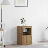 Vidaxl led sideboard artisan eiken 41 x 37 x 67 cm bewerkt hout