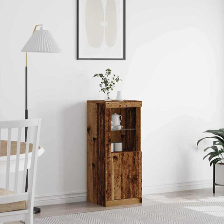 Vidaxl led sideboard oudhout 41 x 37 x 100 cm bewerkt hout