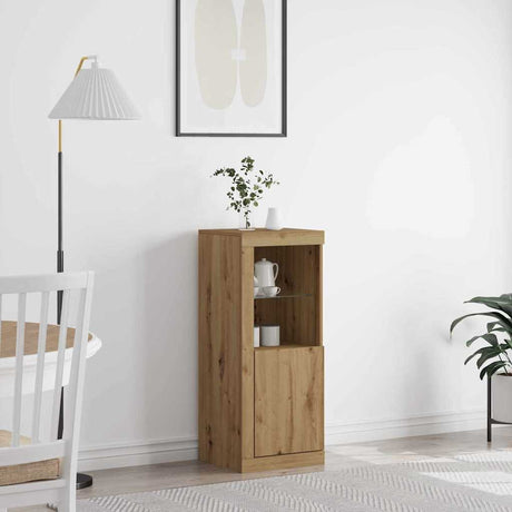 Vidaxl led sideboard artisan eiken 41 x 37 x 100 cm bewerkt hout