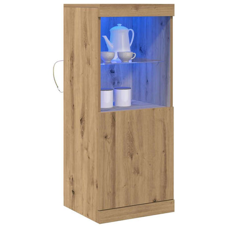 Vidaxl led sideboard artisan eiken 41 x 37 x 100 cm bewerkt hout
