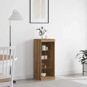Vidaxl led sideboard artisan eiken 41 x 37 x 100 cm bewerkt hout