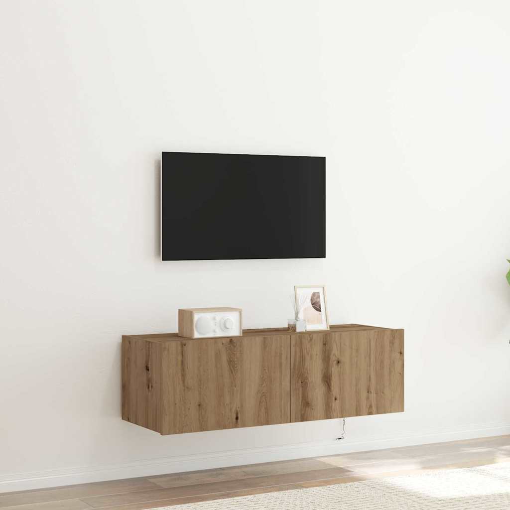Vidaxl tv wandkast 100 x 35 x 31 cm artisan eiken bewerkt hout