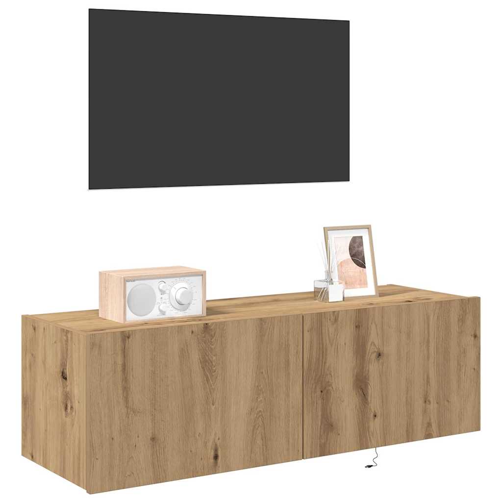 Vidaxl tv wandkast 100 x 35 x 31 cm artisan eiken bewerkt hout