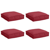 Vidaxl kussen 4 pcs wijnrood 40 x 40 x 8 cm oxford stof