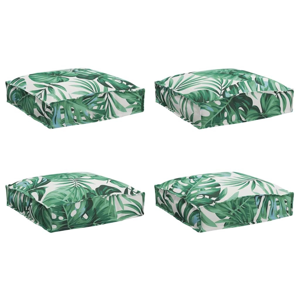 Vidaxl kussen blad 4 pcs bladpatroon 40 x 40 x 8 cm oxford stof