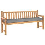 Vidaxl palet kussen grijs 200 x 40 x 8 cm oxford stof