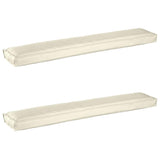 Vidaxl pallet kussen set 2 pcs crème 200 x 40 x 8 cm oxford stof