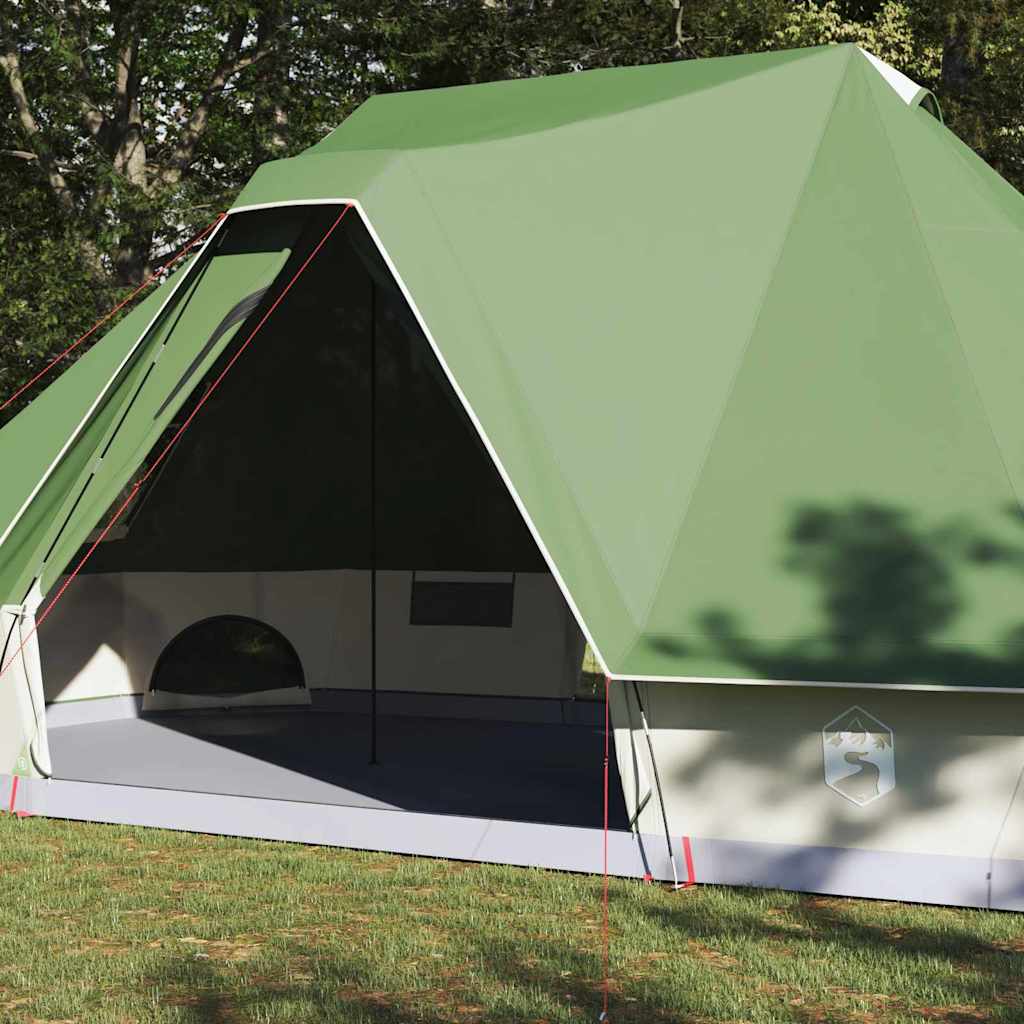 Vidaxl familie tipi tent tipi met dak groen 680 x 430 x 270 cm
