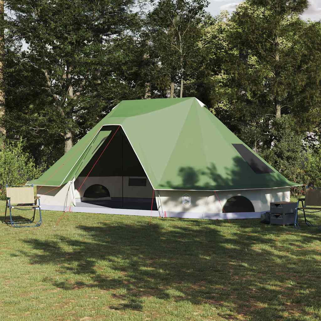 Vidaxl familie tipi tent tipi met dak groen 680 x 430 x 270 cm