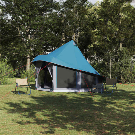 Vidaxl familie tipi tent tipi met dak blauw 404 x 370 x 270 cm