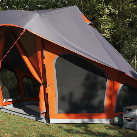 Vidaxl familie tipi tent tipi grijs en oranje 508 x 470 x 300 cm