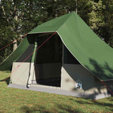 Vidaxl tipi tent met dak met opslag groen 364 x 281 x 257 cm taft